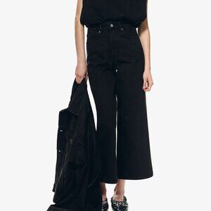 High Rised Wide Leg Cropped Jeans